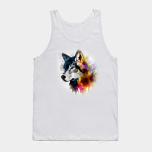 Artistic wolf Tank Top